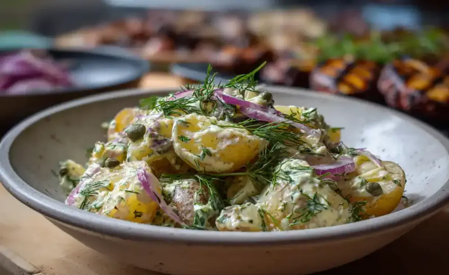 Krämig potatissallad till grillat - Recept & bästa tipsen